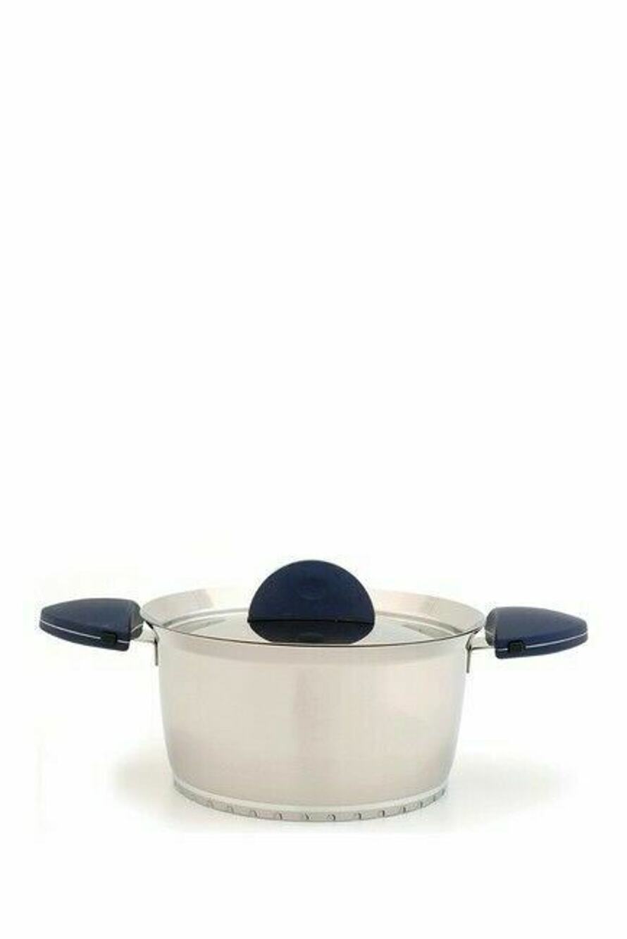 BergHOFF Blue Stacca 8" Covered Casserole Stainless Steel MSRP 200$ NIB